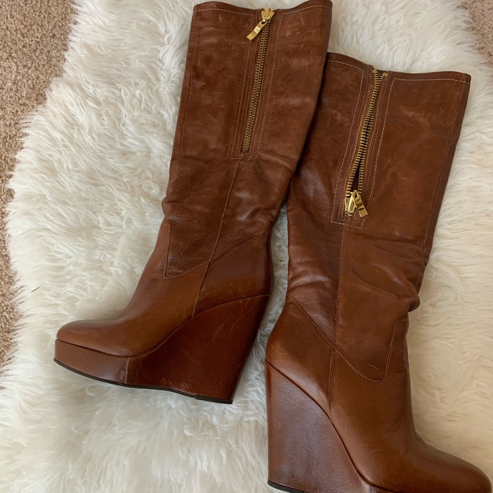 Steve by Steve Madden leather wedge boot